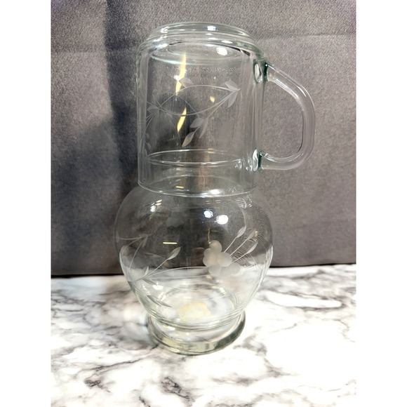 Princess House Other - PRINCESS HERITAGE COLLECTION ~ BEDSIDE CARAFE ~ ETCHED FLORAL PATTERN (2594)